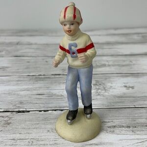 ENESCO vintage “My sixth Christmas “ boy skater figure 1984